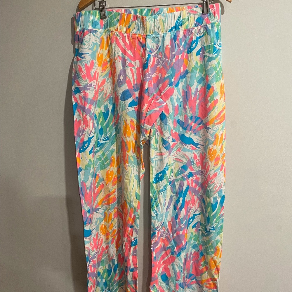 Lilly Pulitzer Bal Harbour Palazzo pants sz lg sparkling sands